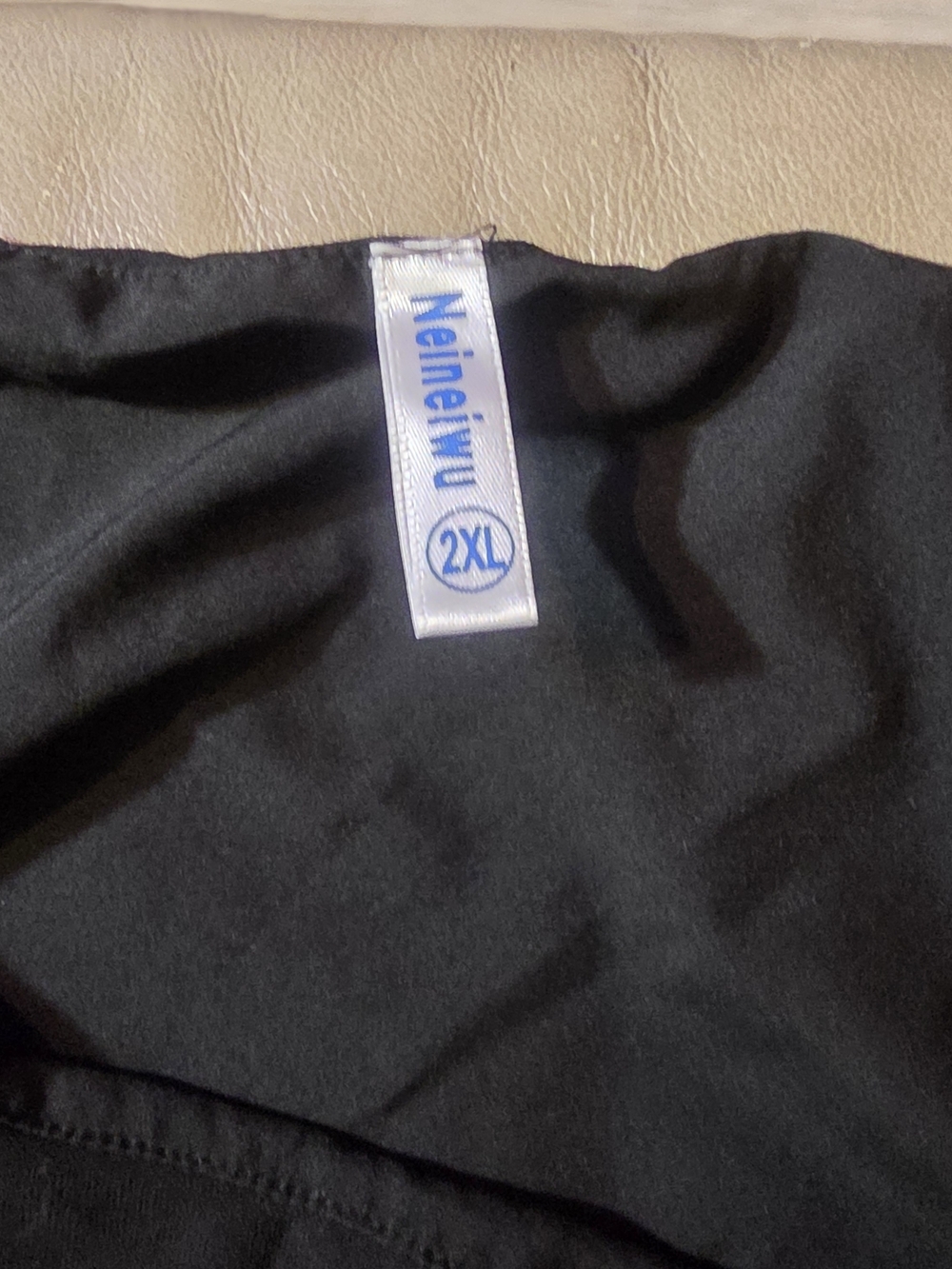 Neineiwu Flowy Black Chaffon Sheer Blouse With Under Slip 2XL - Picture 11 of 12